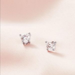 Stella and Dot heart shaped studs